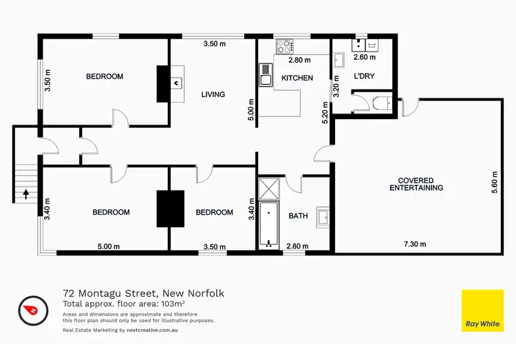 Floorplan of Homely house listing, 72 Montagu Street, New Norfolk TAS 7140