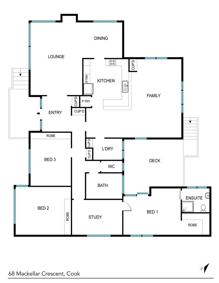 Floorplan of Homely house listing, 68 Mackellar Crescent, Cook ACT 2614
