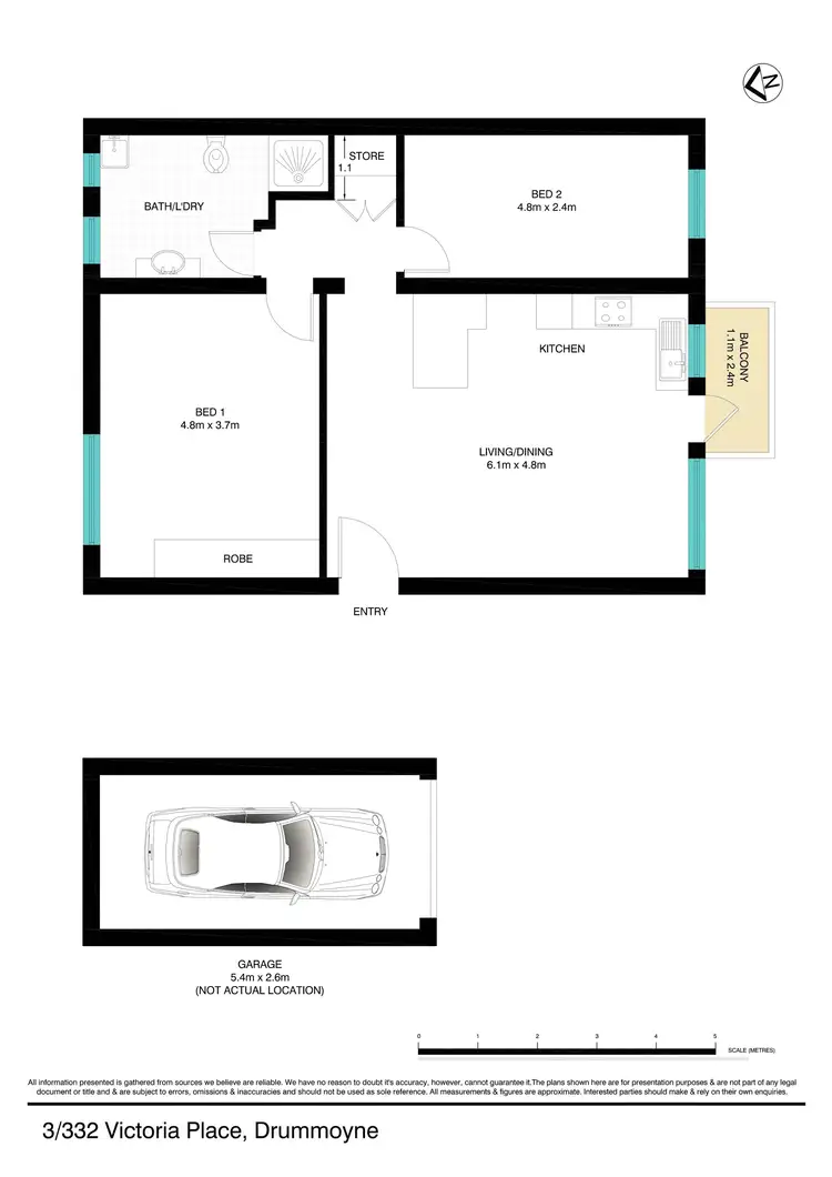 Floorplan of Homely apartment listing, 3/332 Victoria Place, Drummoyne NSW 2047