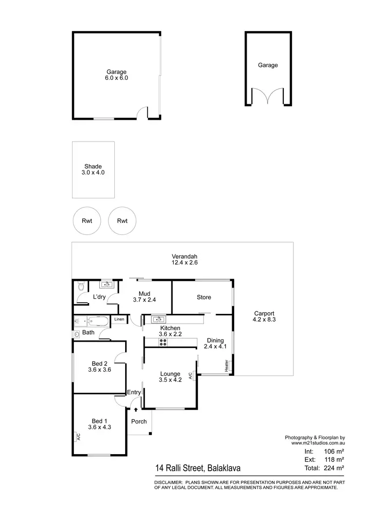 Floorplan of Homely house listing, 14 Ralli Street, Balaklava SA 5461
