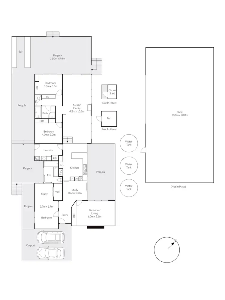 Floorplan of Homely house listing, 355 De Motts Road, Anakie VIC 3221