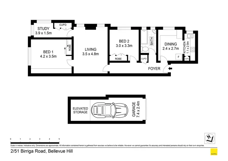 Floorplan of Homely apartment listing, 2/51 Birriga Road, Bellevue Hill NSW 2023