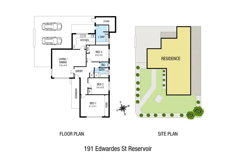 Floorplan of Homely house listing, 191 Edwardes Street, Reservoir VIC 3073