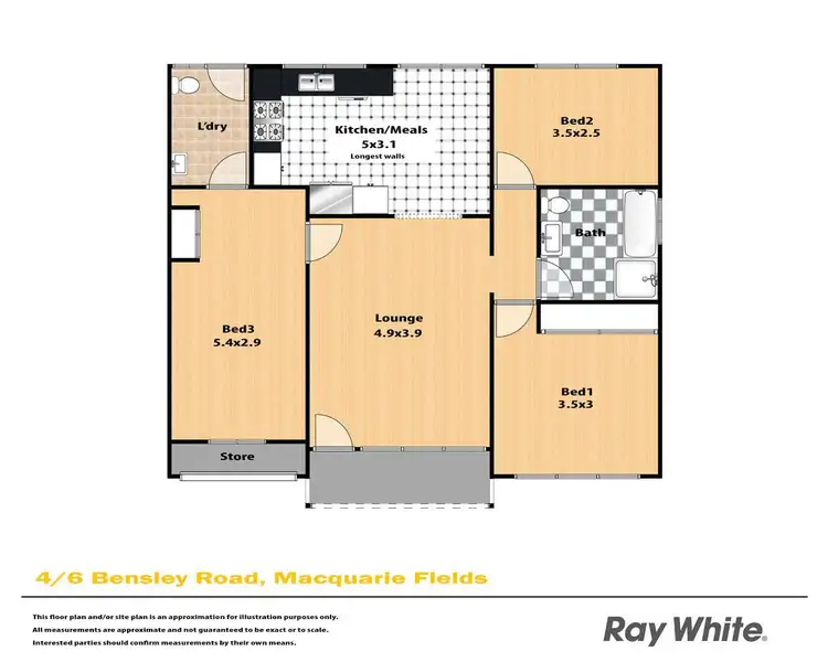 Floorplan of Homely villa listing, 4/6 Bensley Road, Macquarie Fields NSW 2564
