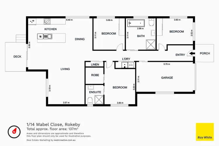 Floorplan of Homely villa listing, 1/14 Mabel Close, Rokeby TAS 7019