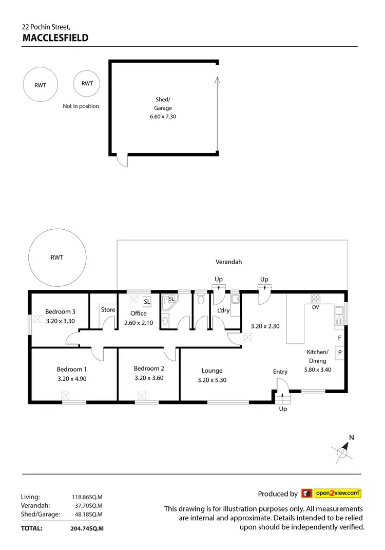Floorplan of Homely house listing, 22 Pochin Street, Macclesfield SA 5153