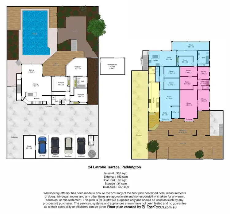 Floorplan of Homely house listing, 24 Latrobe Terrace, Paddington QLD 4064