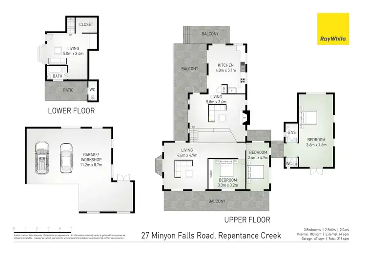 Floorplan of Homely rural property listing, 27 Minyon Falls Road, Repentance Creek NSW 2480