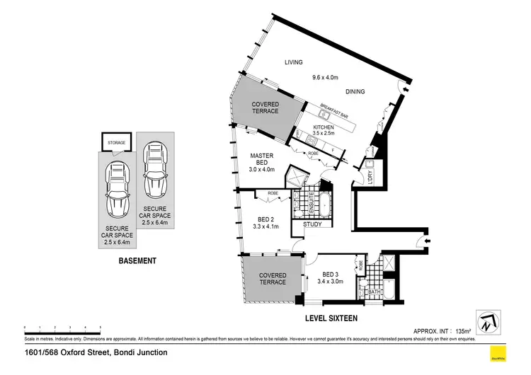 Floorplan of Homely apartment listing, 1601/568 Oxford Street, Bondi Junction NSW 2022