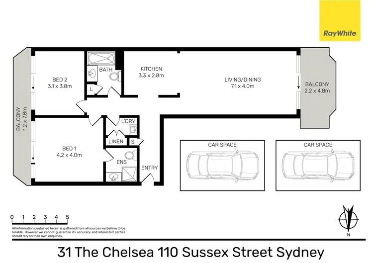 Floorplan of Homely apartment listing, 31/110 Sussex Street, Sydney NSW 2000