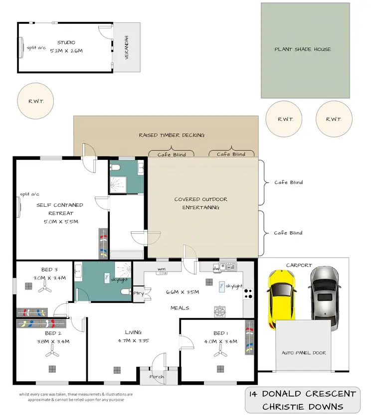 Floorplan of Homely house listing, 14 Donald Crescent, Christie Downs SA 5164