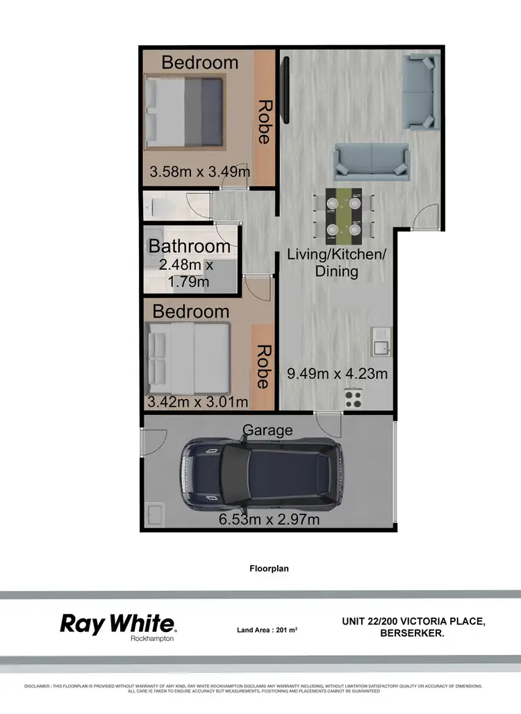 Floorplan of Homely unit listing, 22/100 Victoria Place, Berserker QLD 4701