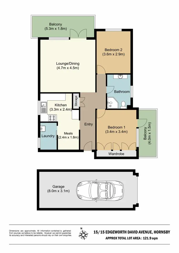 Floorplan of Homely unit listing, 15/15 Edgeworth David Avenue, Hornsby NSW 2077