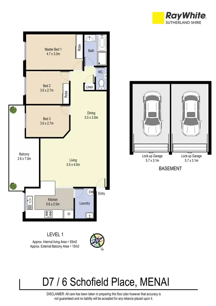 Floorplan of Homely apartment listing, D7/6 Schofield Place, Menai NSW 2234