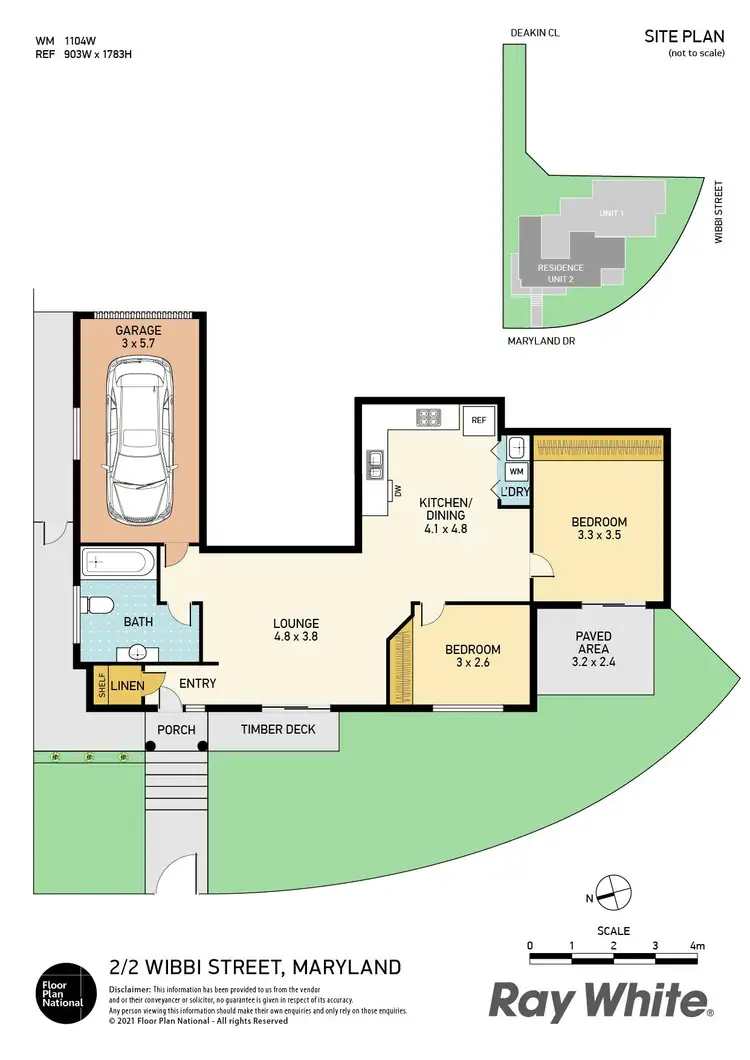 Floorplan of Homely house listing, 2/2 Wibbi Street, Maryland NSW 2287