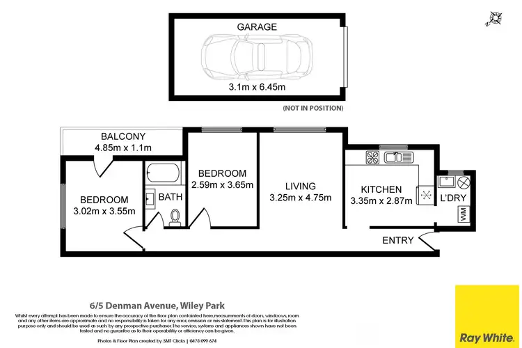 Floorplan of Homely unit listing, 6/5 Denman Avenue, Wiley Park NSW 2195