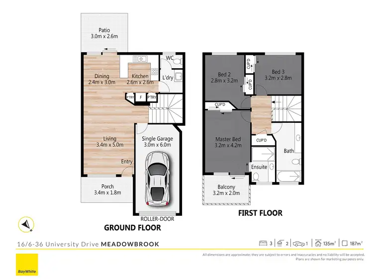Floorplan of Homely townhouse listing, 16/6-32 University Drive, Meadowbrook QLD 4131