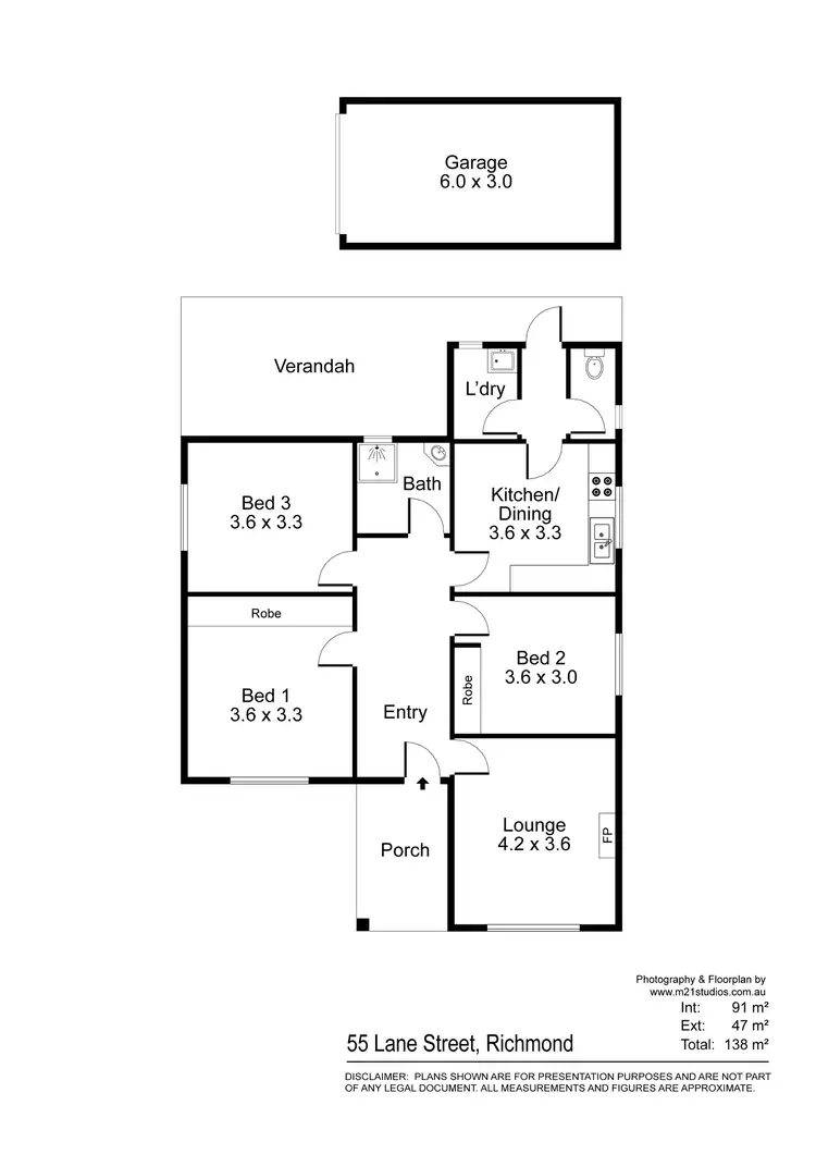 Floorplan of Homely house listing, 55 Lane Street, Richmond SA 5033