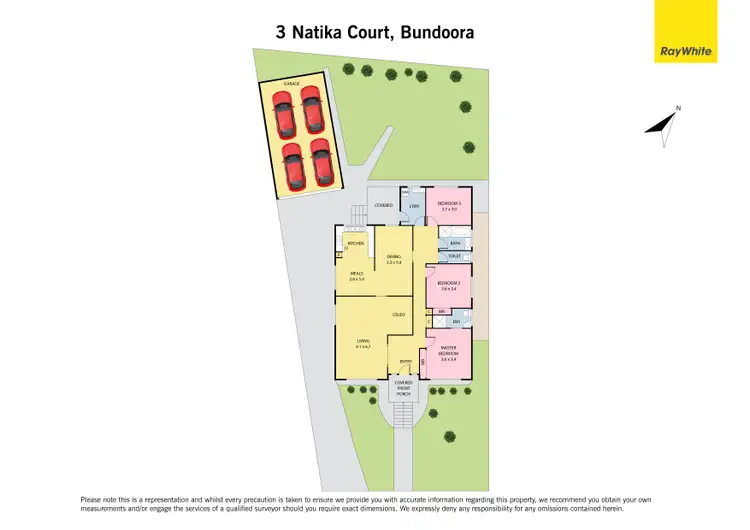 Floorplan of Homely house listing, 3 Natika Court, Bundoora VIC 3083