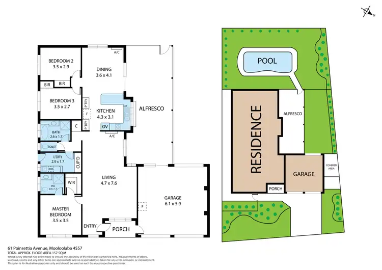 Floorplan of Homely house listing, 61 Poinsettia Avenue, Mooloolaba QLD 4557