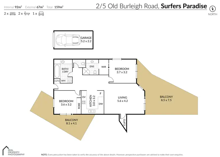 Floorplan of Homely apartment listing, 2/5 Old Burleigh Road, Surfers Paradise QLD 4217