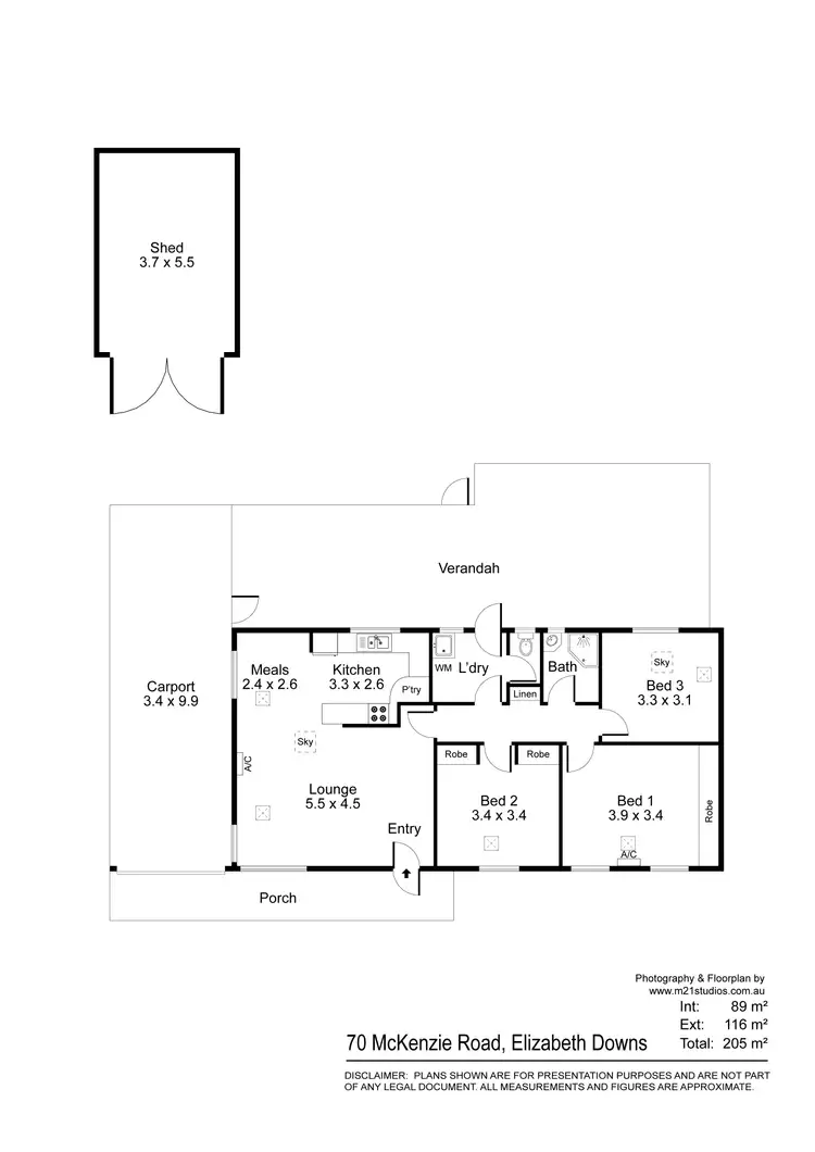 Floorplan of Homely house listing, 70 McKenzie Road, Elizabeth Downs SA 5113