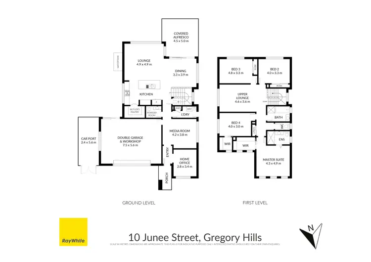 Floorplan of Homely house listing, 10 Junee Street, Gregory Hills NSW 2557