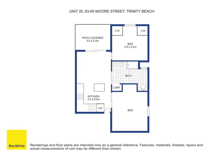 Floorplan of Homely unit listing, 20/63-65 Moore Street, Trinity Beach QLD 4879