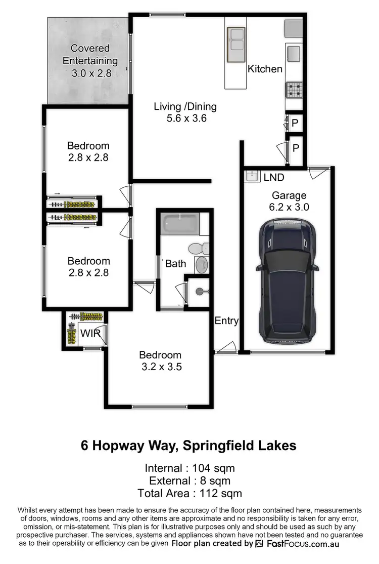 Floorplan of Homely house listing, 6 Hopman Way, Springfield Lakes QLD 4300
