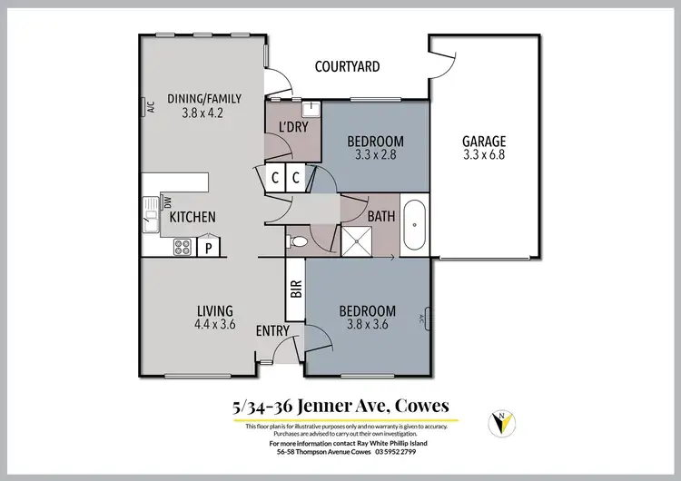 Floorplan of Homely unit listing, 5/34-36 Jenner Avenue, Cowes VIC 3922
