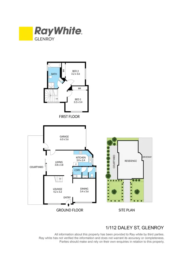 Floorplan of Homely townhouse listing, 1/112 Daley Street, Glenroy VIC 3046