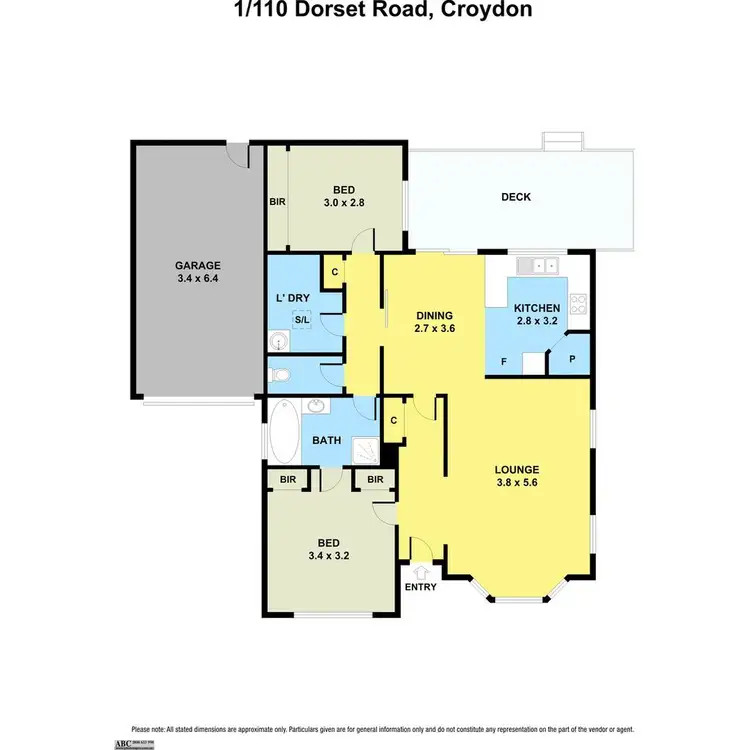 Floorplan of Homely unit listing, 1/110 Dorset Road, Croydon VIC 3136