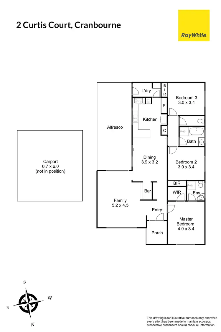 Floorplan of Homely house listing, 2 Curtis Court, Cranbourne VIC 3977