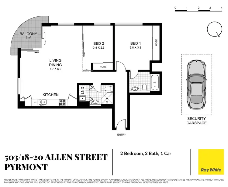 Floorplan of Homely apartment listing, 503/18-20 Allen Street, Pyrmont NSW 2009