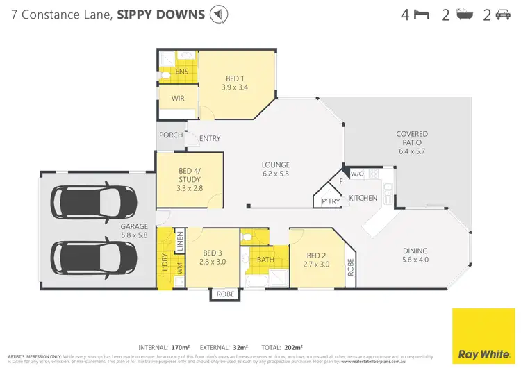 Floorplan of Homely house listing, 7 Constance Lane, Sippy Downs QLD 4556
