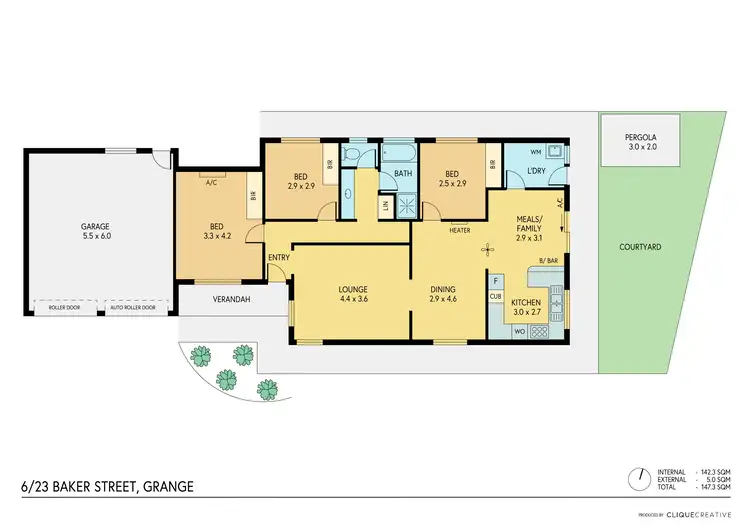 Floorplan of Homely house listing, 6/23 Baker Street, Grange SA 5022