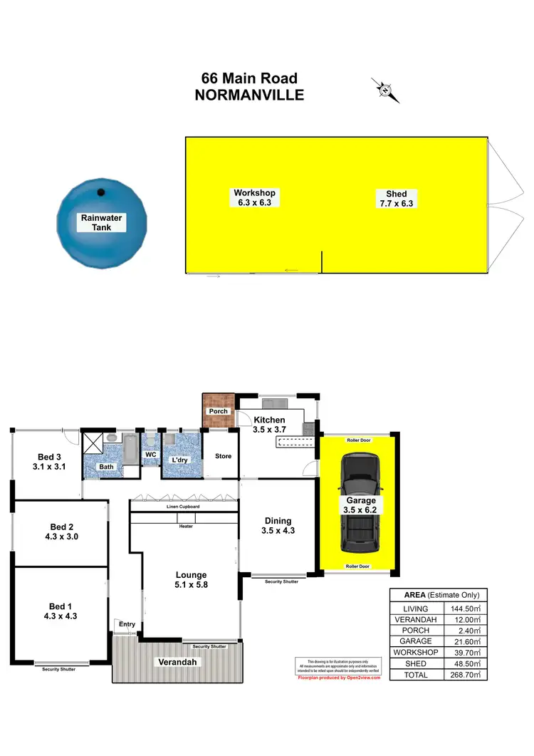 Floorplan of Homely house listing, 66 Main Road, Normanville SA 5204