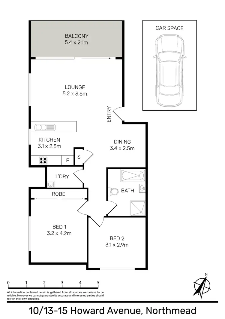 Floorplan of Homely apartment listing, 10/13-15 Howard Avenue, Northmead NSW 2152
