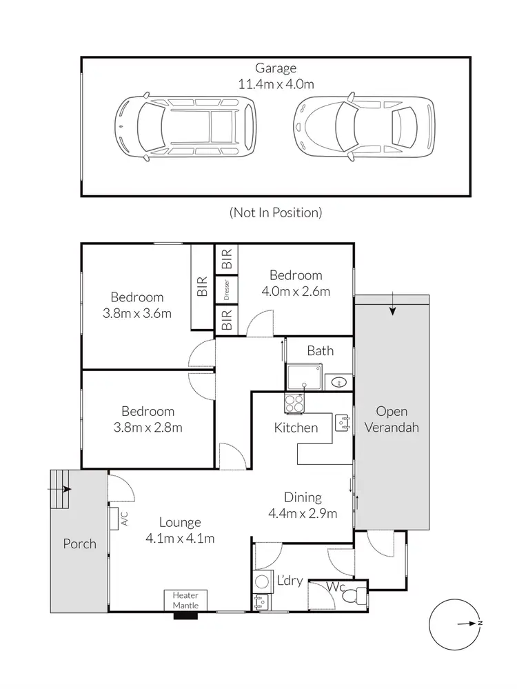 Floorplan of Homely house listing, 54 Granault Parade, Corio VIC 3214
