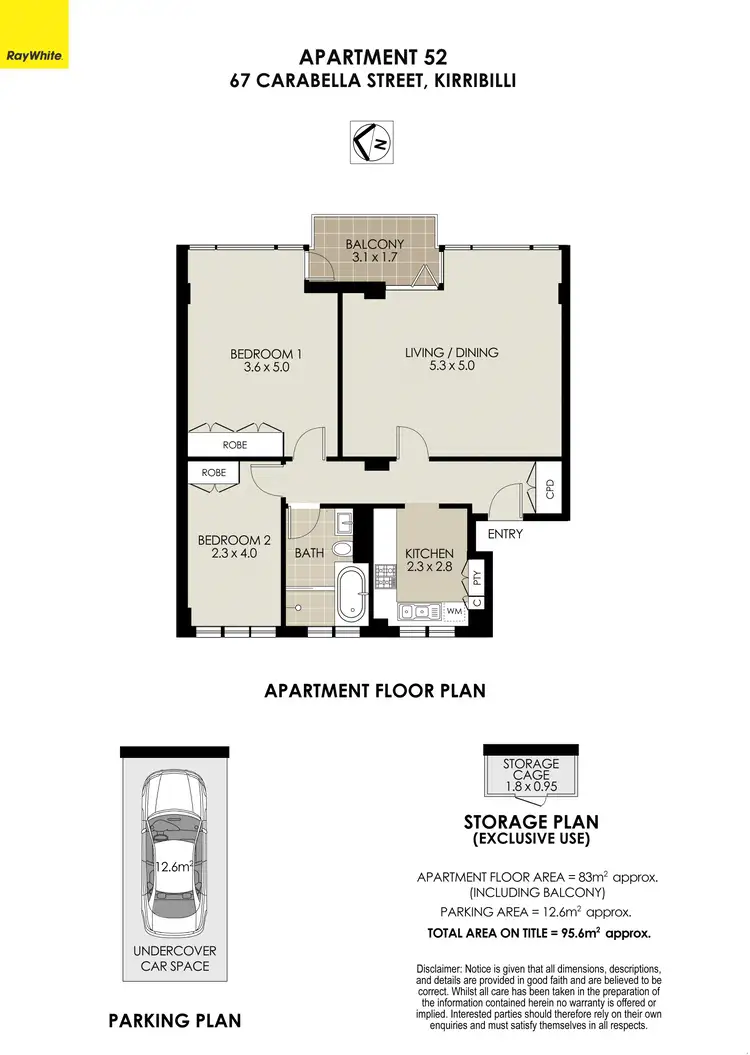 Floorplan of Homely apartment listing, 52/67 Carabella Street, Kirribilli NSW 2061