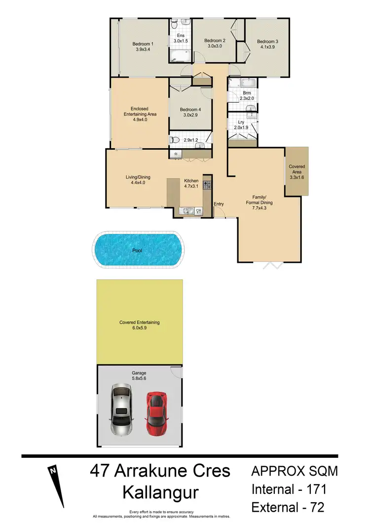 Floorplan of Homely house listing, 47 Arrakune Crescent, Kallangur QLD 4503