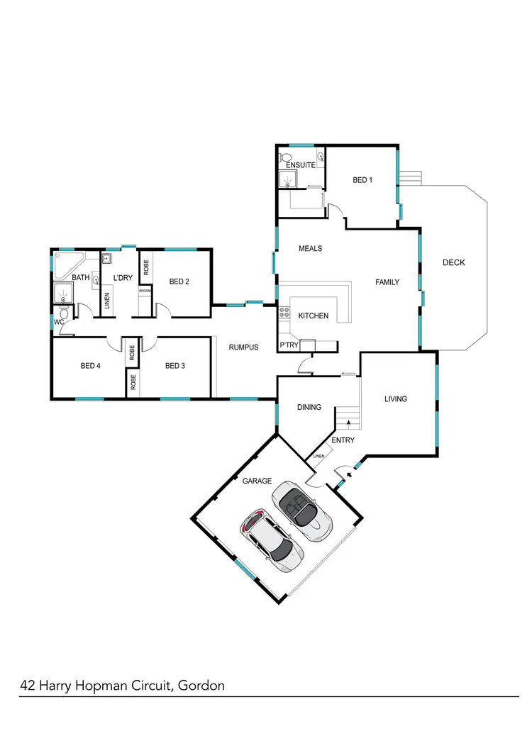 Floorplan of Homely house listing, 42 Harry Hopman Circuit, Gordon ACT 2906