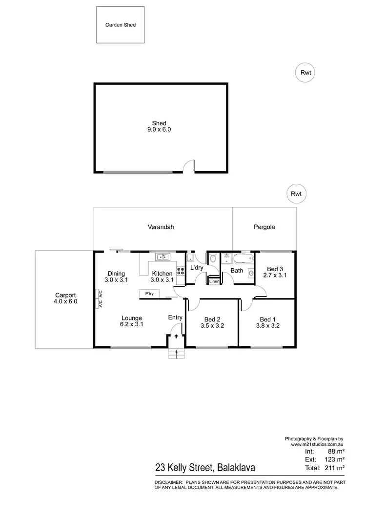 Floorplan of Homely house listing, 23 Kelly Street, Balaklava SA 5461