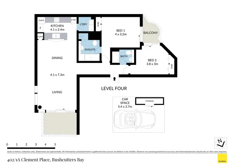 Floorplan of Homely apartment listing, 402/1 Clement Place, Rushcutters Bay NSW 2011