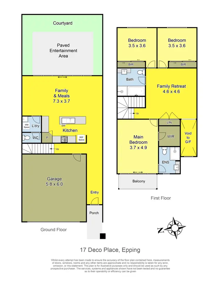 Floorplan of Homely house listing, 17 Deco Place, Epping VIC 3076