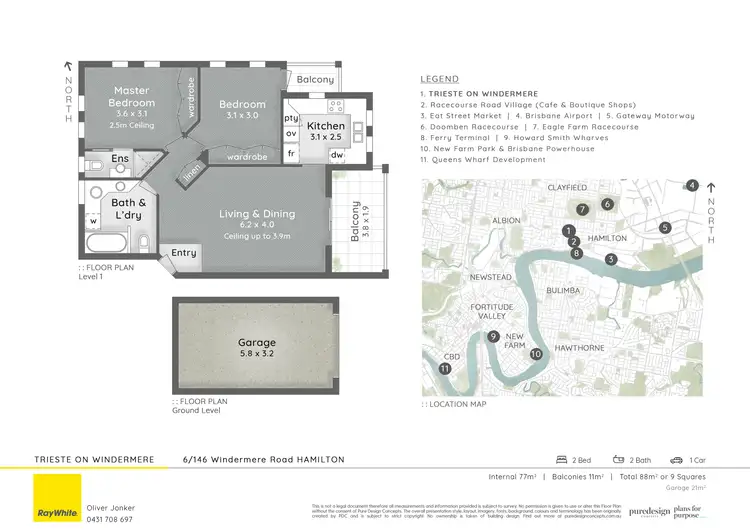 Floorplan of Homely apartment listing, 6/146 Windermere Road, Hamilton QLD 4007