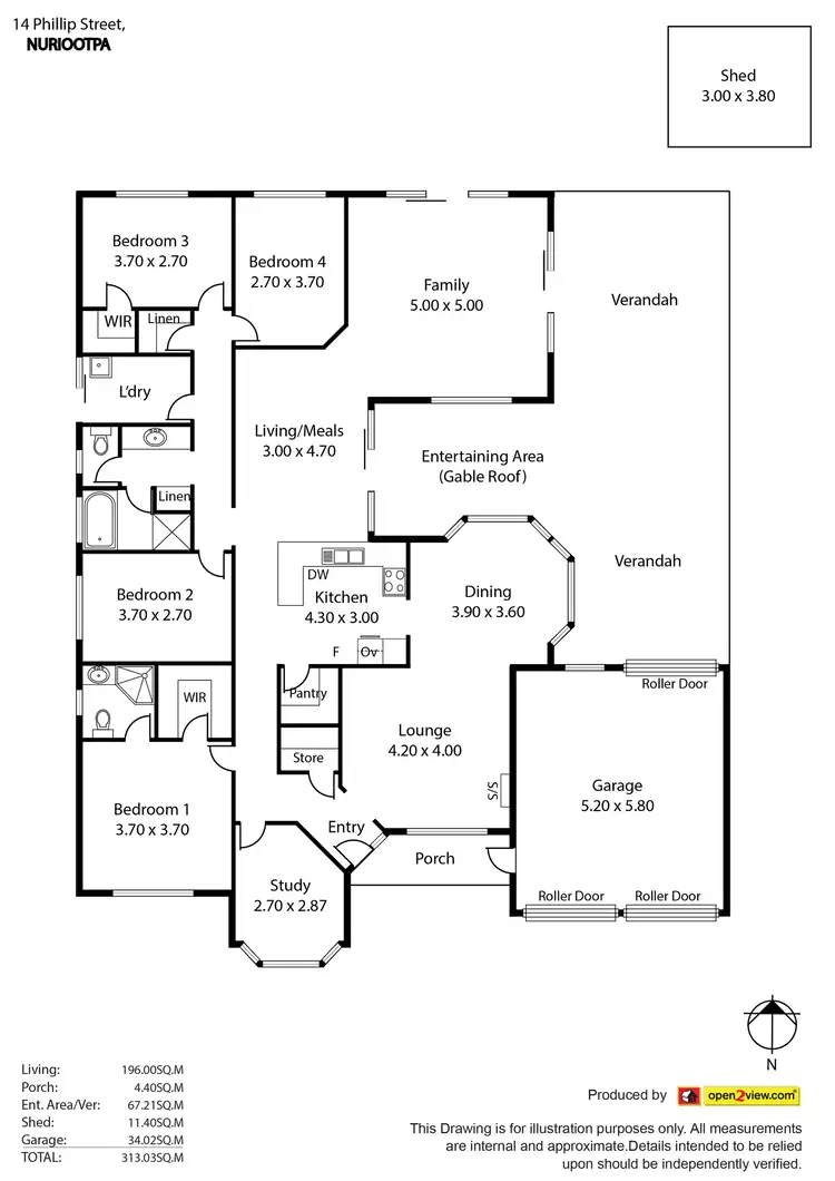 Floorplan of Homely house listing, 14 Phillip Street, Nuriootpa SA 5355