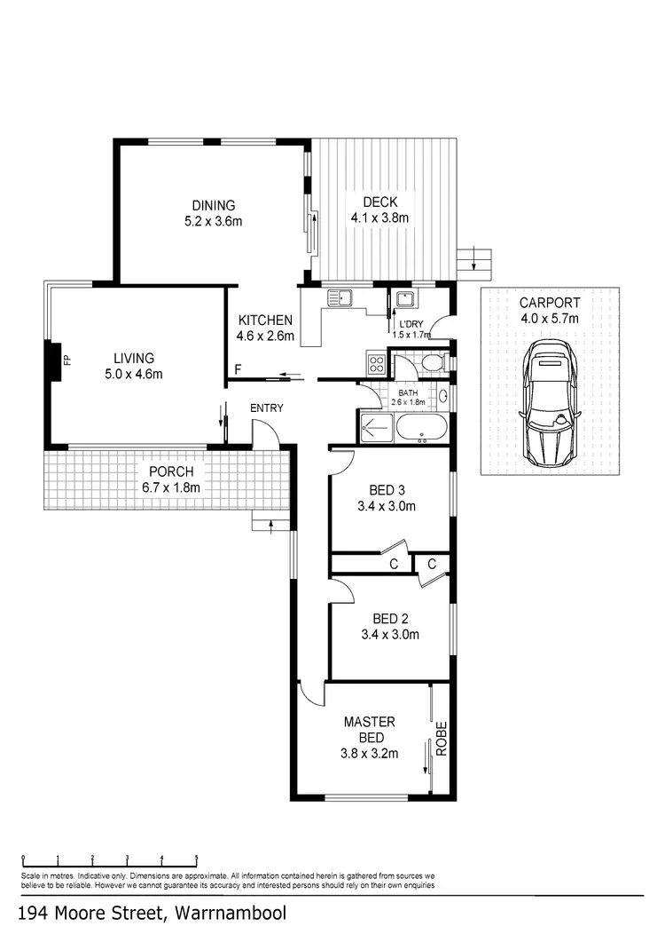 Floorplan of Homely house listing, 194 Moore Street, Warrnambool VIC 3280