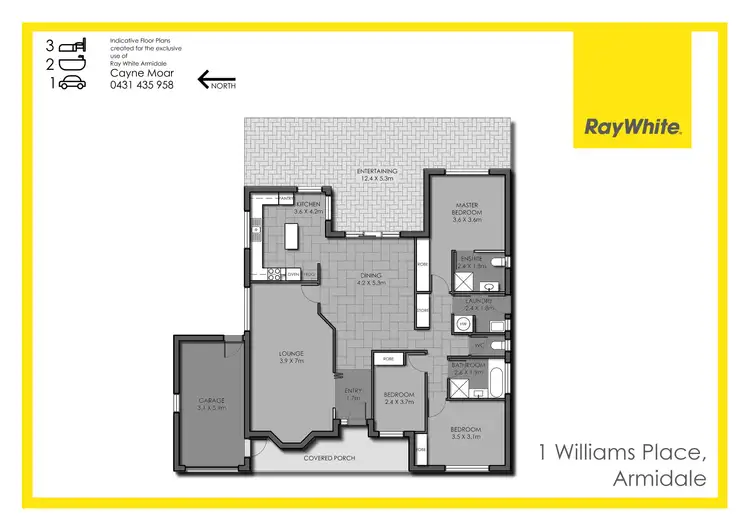 Floorplan of Homely house listing, 1 Williams Place, Armidale NSW 2350