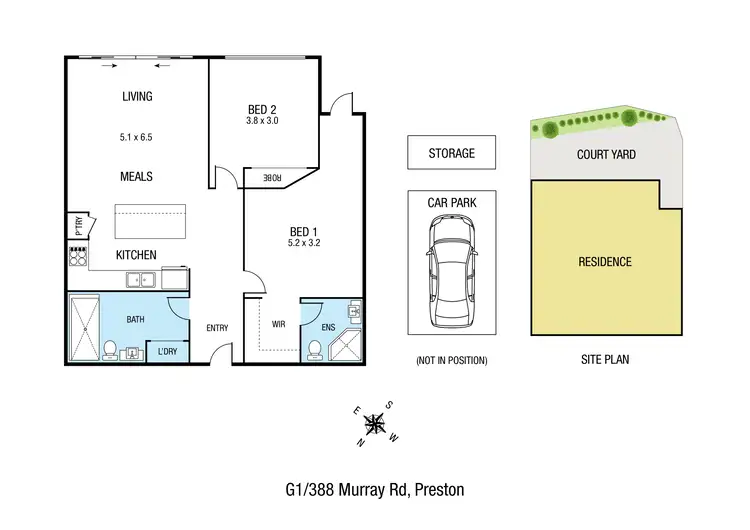 Floorplan of Homely apartment listing, G1/388 Murray Road, Preston VIC 3072